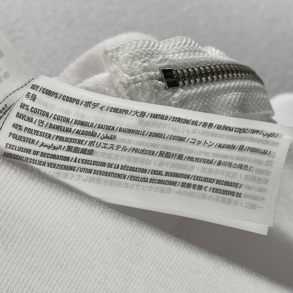 ABERCROMBIE & FITCH Sweatshirt Womens M Fleece Soft A&F Side Zip Slit White NEW - Picture 12 of 15